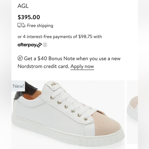 AGL Sade Sneaker white leather  (Women) size 39 US 9 low top - Picture 13 of 13